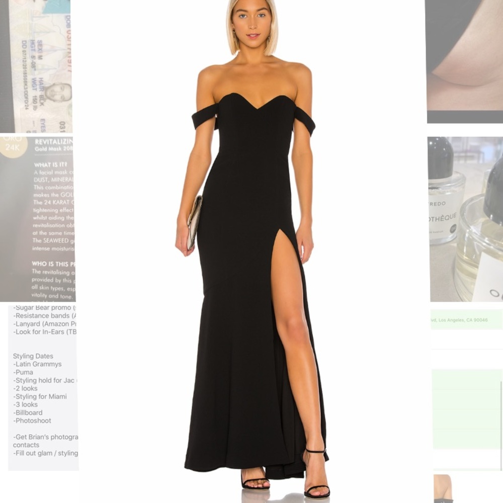 Revolve Black Maracuya Gown in Black✨